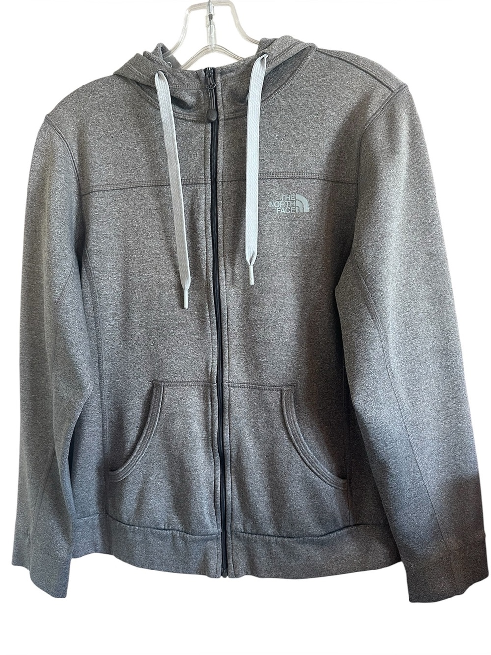 The North Face Women’s Gray Full Zip Hooded Performance Jacket Hoodie M